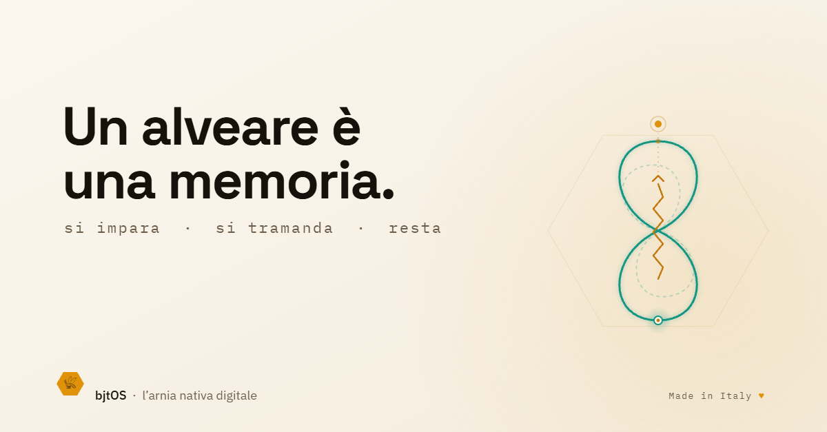 Un alveare è una memoria che sopravvive alla singola ape